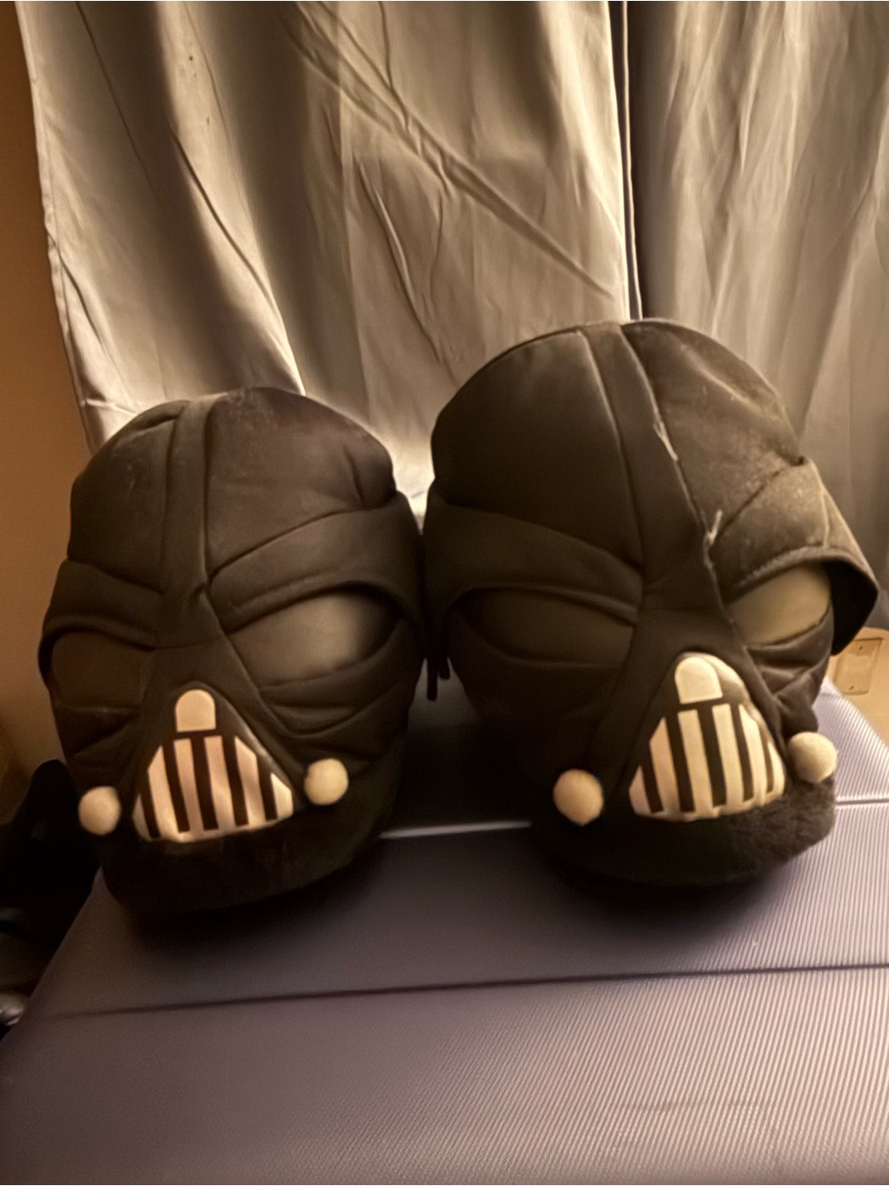 Star Wars Black Darth Vader Plush Slippers